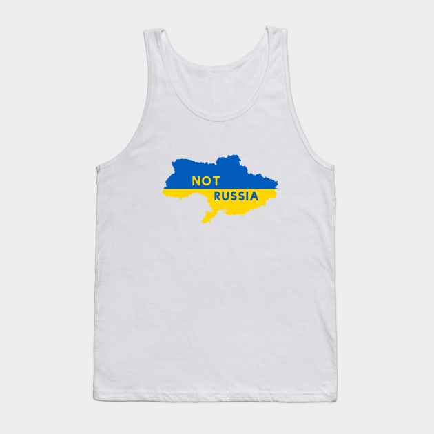 Not Russia Ukraine Map Tank Top by Little Duck Designs